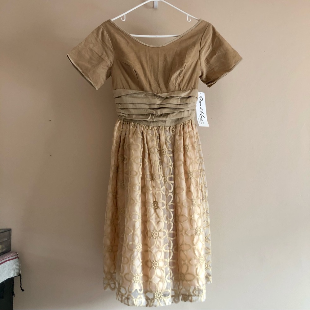 Queen of Heartz Dress w/ Embroidered Floral Skirt
